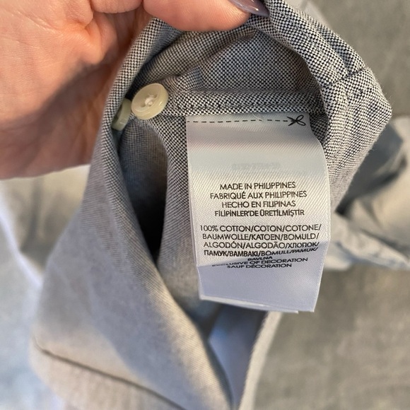 Ralph Lauren Men’s 100% Cotton Long Sleeve Button Down Grey Color Flesh Pony XL - Picture 9 of 10